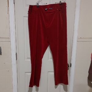 Ralph Lauren Vibrant Red Velvet Trousers